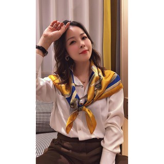 Khăn Choàng Vuông 90*90cm In Họa Tiết Thời Trang Cho Nữ