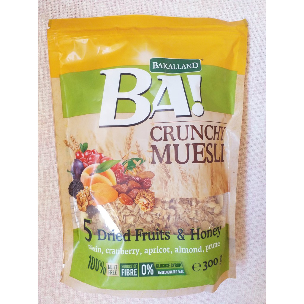 Ngũ cốc Bakalland Muesli đủ 5 màu 300g nhập khẩu Ba Lan