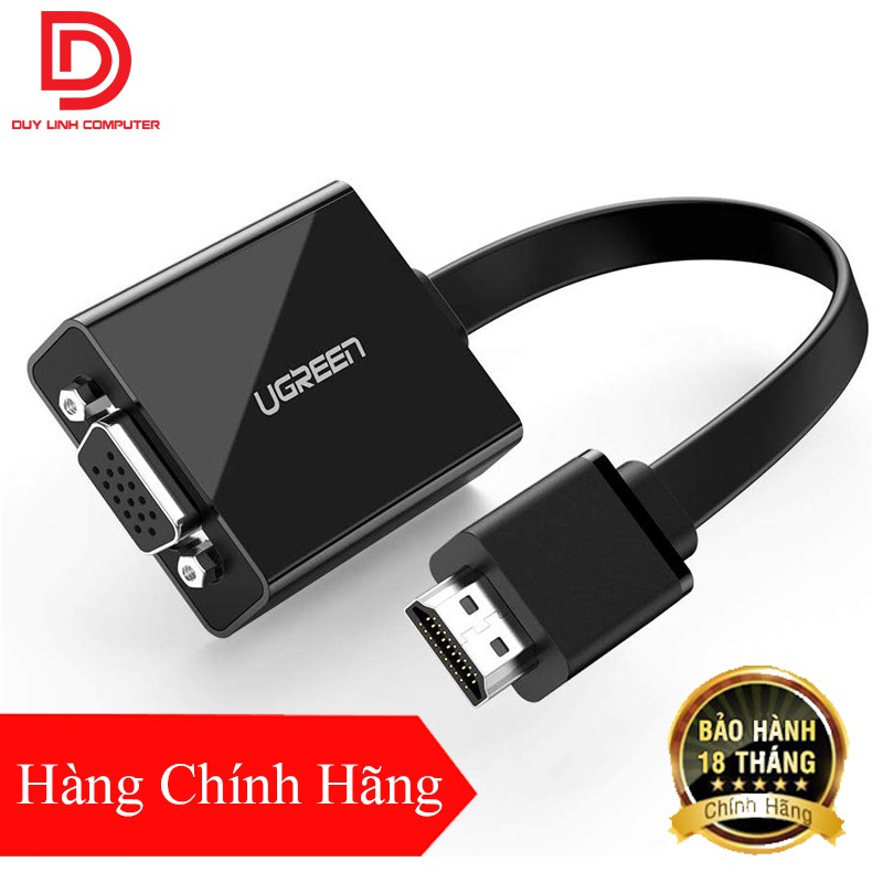 Cáp chuyển HDMI to VGA + Audio 3.5mm & Micro-USB Ugreen 40248 (màu đen)