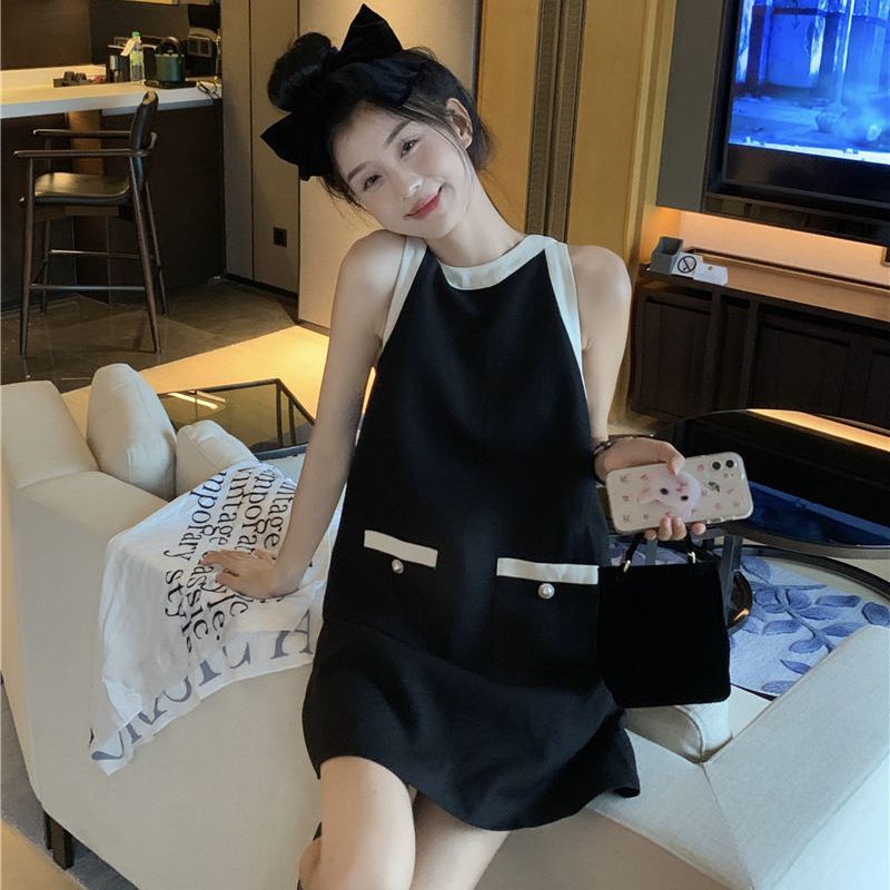 Đầm Ngắn Không Tay Dáng Rộng Thời Trang Mùa Hè 2022 Dành Cho Nữ