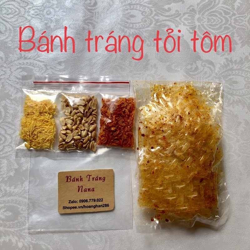 Bánh tráng trộn tỏi tôm chà bông. [1 bịch] Đảm bảo y như ảnh