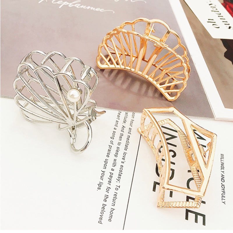 Kẹp tóc càng cua bằng kim loại thời trang cho nữ