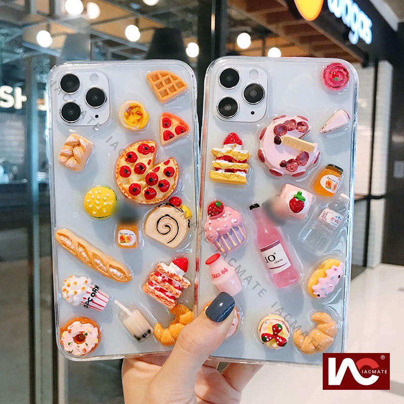 Ốp Điện Thoại Chống Sốc Hình Bánh pizza 3d Cho iphone 15pro max 14 promax 14 plus 12 13 pro max 11 xr x max