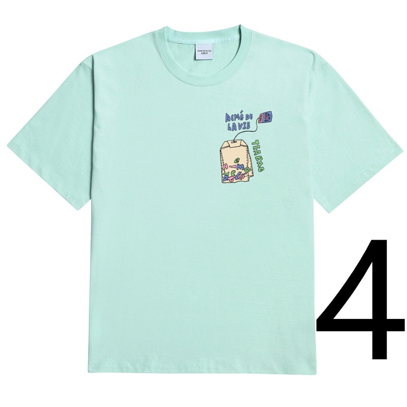 ADLV Áo Thun Tay Ngắn In Hình Thời Trang Dành Cho Nam Nữ