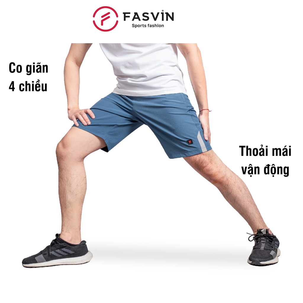 Quần đùi thể thao nam vải co giãn thoải mái mềm mát phù hợp tập thể thao hay mặc nhà Fasvin Q20207.HN