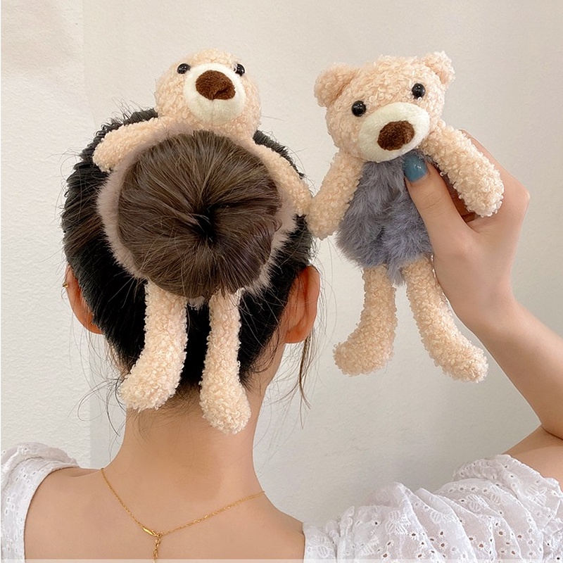 Dây buộc tóc hình gấu bông đáng yêu 2021