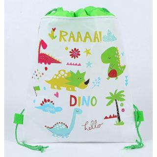 Cartoon Dinosaur Drawstring bag Boys Girls Birthday Party Loot bag Non-woven gift bags