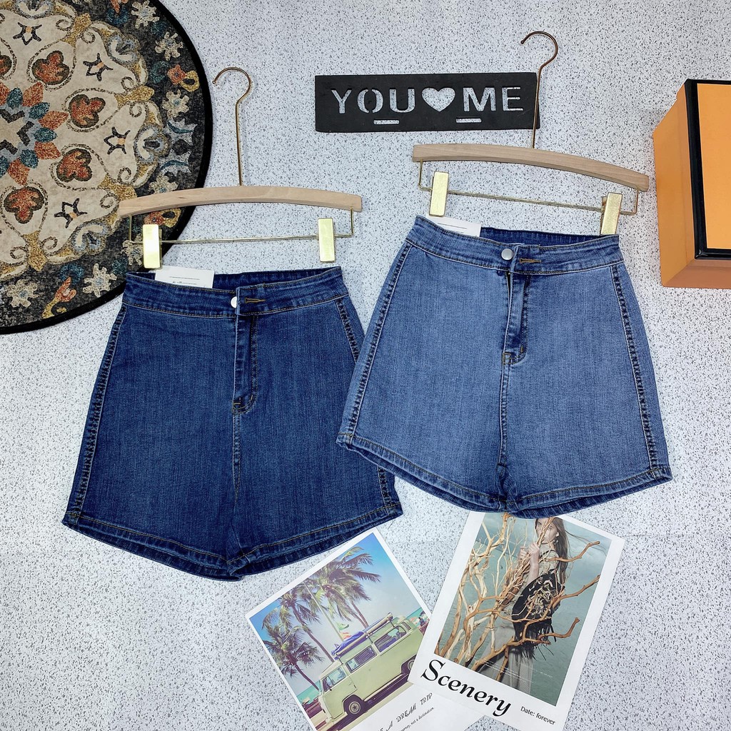Quần Shorts jeans cạp cao 2 màu 4+10+12 ( kèm ảnh thật, video ) | BigBuy360 - bigbuy360.vn