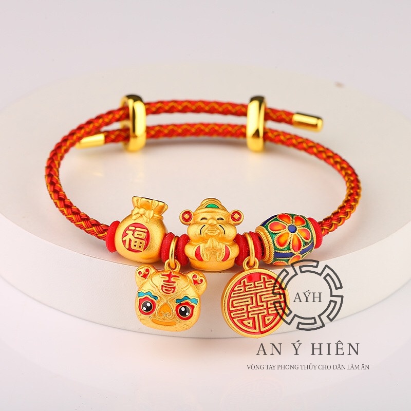 Charm Khóa đỏ chữ Hỷ #C286 ( An Ý Hiên)