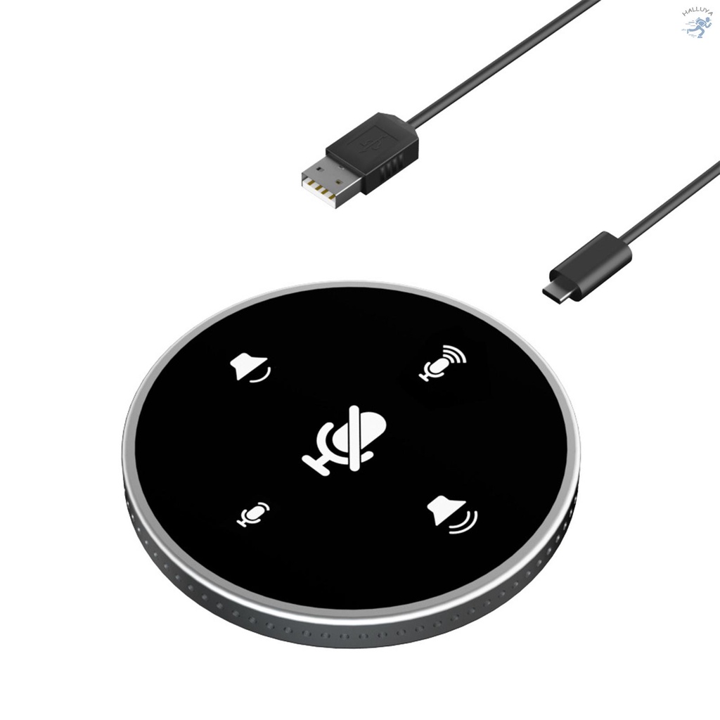 Loa Tích Hợp Micro Để Bàn Cổng USB Xoay 360 Độ Tiện Dụng° Micro Condenser Điều Chỉnh Âm Lượng Cho Máy Tính Tương Thích Windows Mac