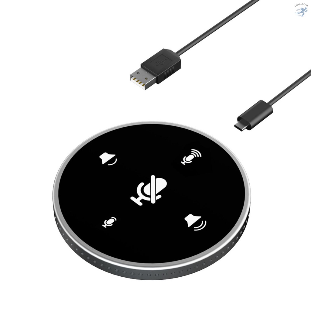 Loa Tích Hợp Micro Để Bàn Xoay 360 Độ Cổng USB° Micro Thu Âm Đa Hướng Với Phích Cắm Điều Chỉnh Âm Lượng Tương Thích Với Windows Mac Cho PC Laptop