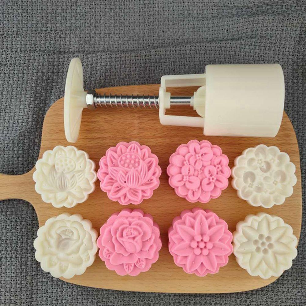Khuôn Nhấn Làm Bánh Trung Thu Hình Hoa 3D Bằng ABS