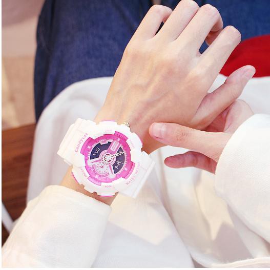 ĐỒNG HỒ THỂ THAO NAM NỮ SHINUU CANDYCAT CHẠY KIM D367 GIẢ ĐIỆN TỬ DÂY CAO SU CỰC ĐẸP | BigBuy360 - bigbuy360.vn