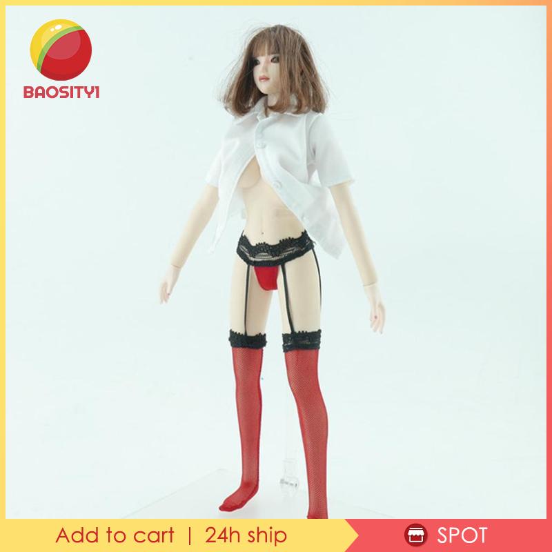 [Baosity1] Áo Sơ Mi Trắng Tay Ngắn Cho Mô Hình Nữ 12 &quot;Tỷ Lệ 1 / 6