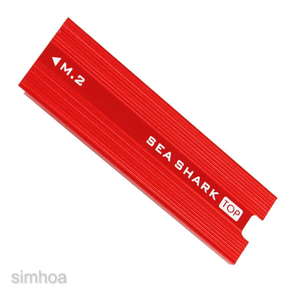 Aluminum Heatsink for PCIe NVMe M.2 SSD With Thermal Pad, Great Cooling Effect - Red