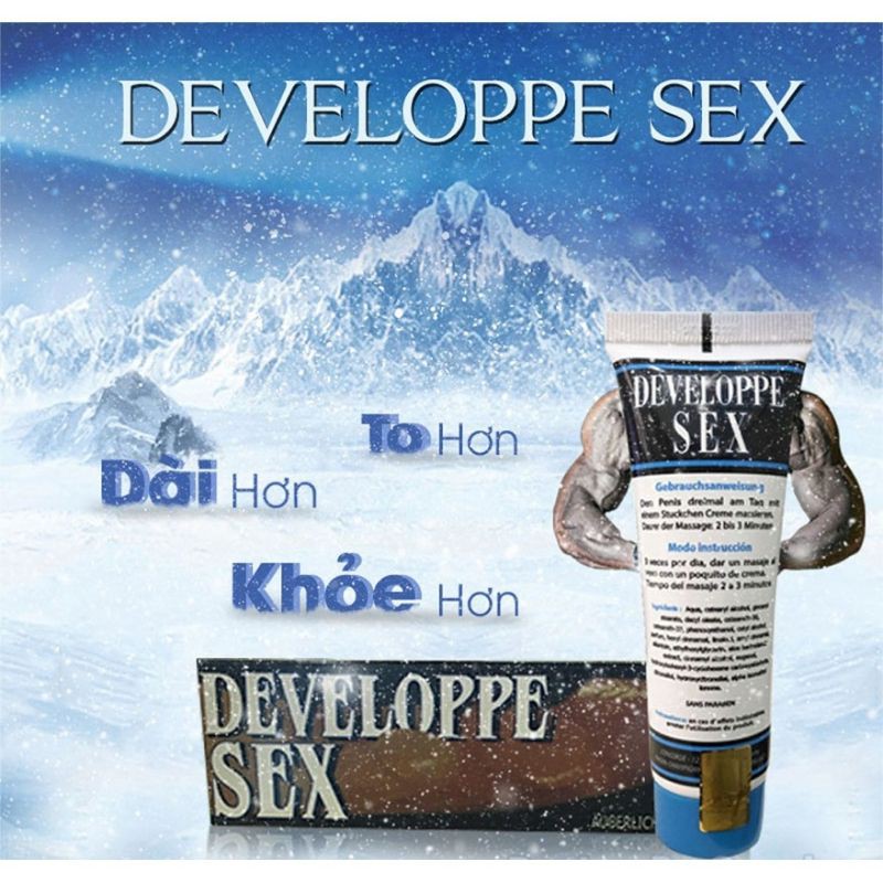 .Hàng PHÁP] Gel Tăng Kích Thước DV DEVELOPPE SEX - An Toàn, Hiệu Quả Nhanh, Tăng Ngay 3-5 Cm Chỉ Sau 1 Liệu Trình nhập khẩu