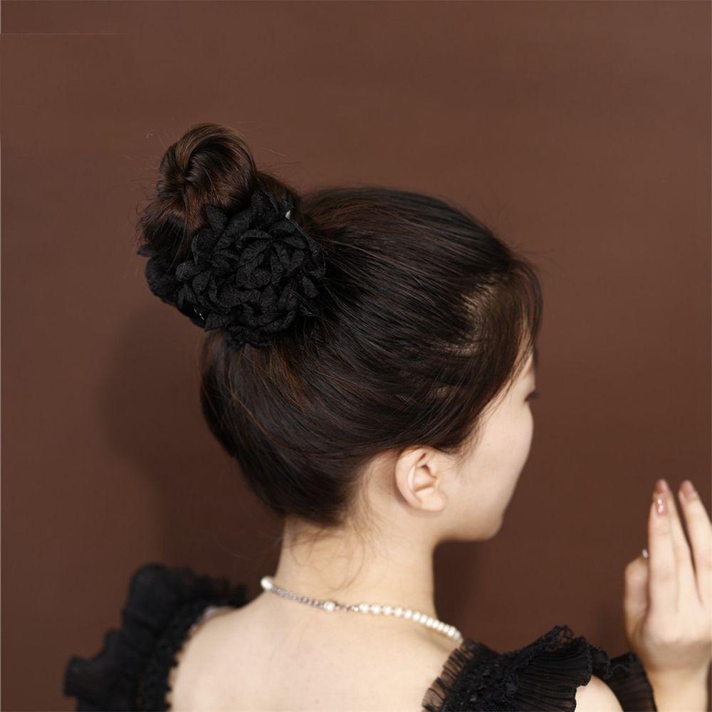 Kẹp Tóc Hình Hoa Hồng Bằng Vải Đơn Giản Sáng Tạo Dành Cho Nữ
