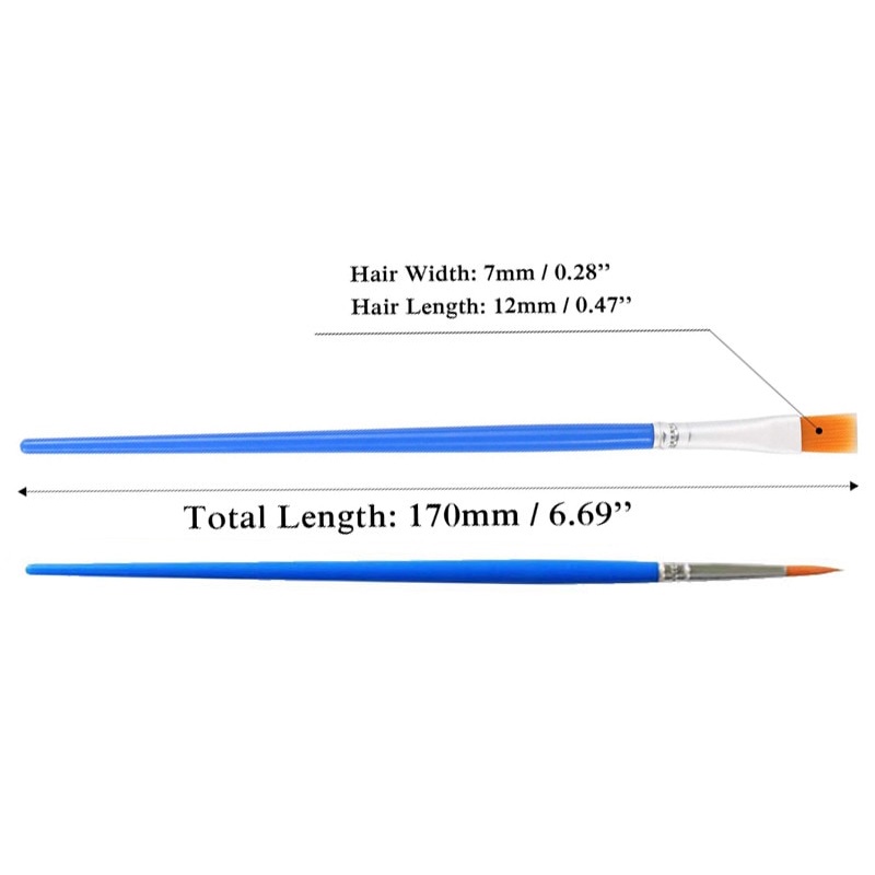 Cọ Vẽ MàU NướC ĐầU Nhỏ Và BằNg Nylon Cho Trẻ Em