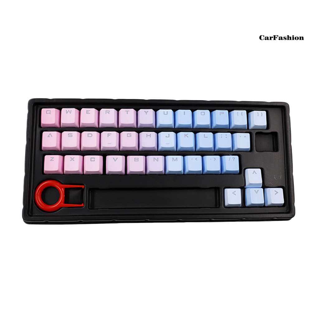 CDNP_37-Key Pink-Blue Gradient Backlight PBT Keycaps Mechanical Keyboard Replacement Caps for Computer Laptop