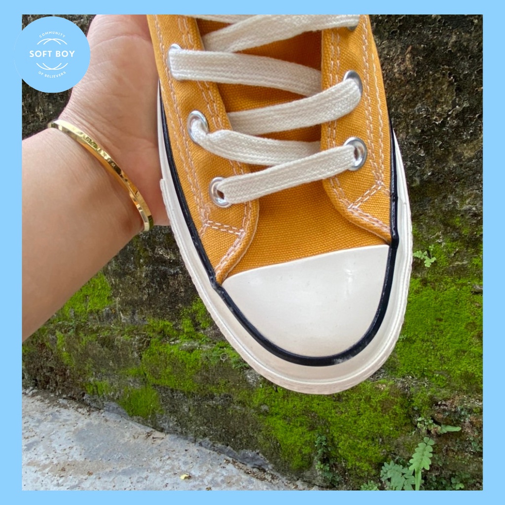 Giày Sneaker converse 1970s màu vàng cổ cao-  Giày Classic Siêu Hot, Phong cách soft boy- Hàng loại đẹp