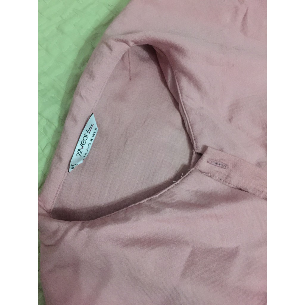 Áo sơ mi nữ cổ lá sen 92wear Newtag