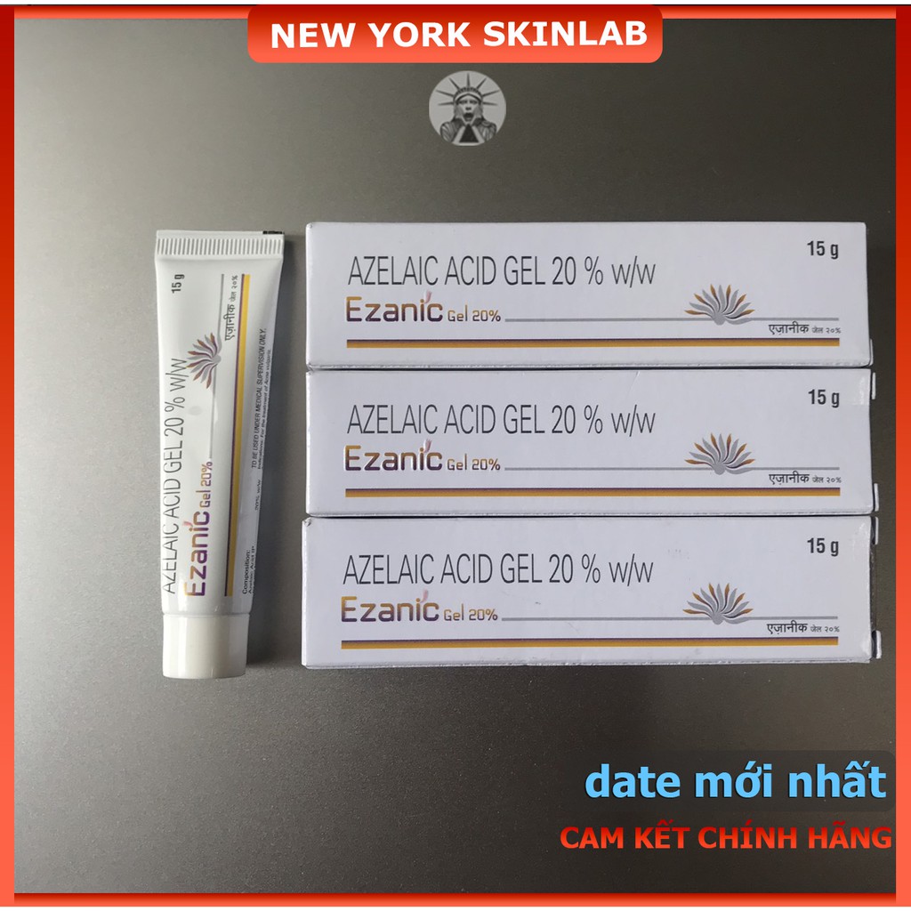 Chấm mụn Ezanic gel (15g) - 20% azelaic acid, loại bỏ mụn, hết thâm mụn (skinoren, azclear)