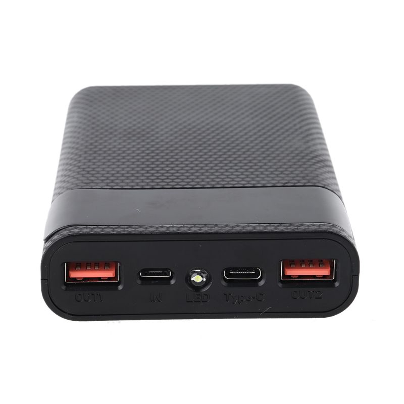 Bộ hộp sạc pin dự phòng 4 x viên 18650 hỗ trợ sạc nhanh QC3.0 USB Type-C PD có đèn LED
