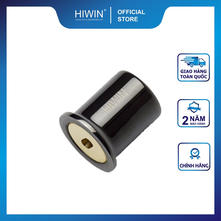 Bát tường phòng tắm kính chất liệu inox 304 mạ đen mờ phi 25 HIWIN SB-610BPT