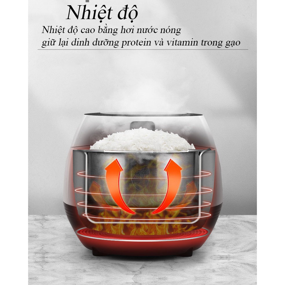 Nồi cơm tách đường 3 Lít (quy đổi chuẩn quốc tế), nồi nấu cơm tách đường an toàn cho cả gia đình