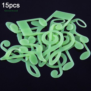 15 Miếng dán tường dạ quang hình nốt nhạc