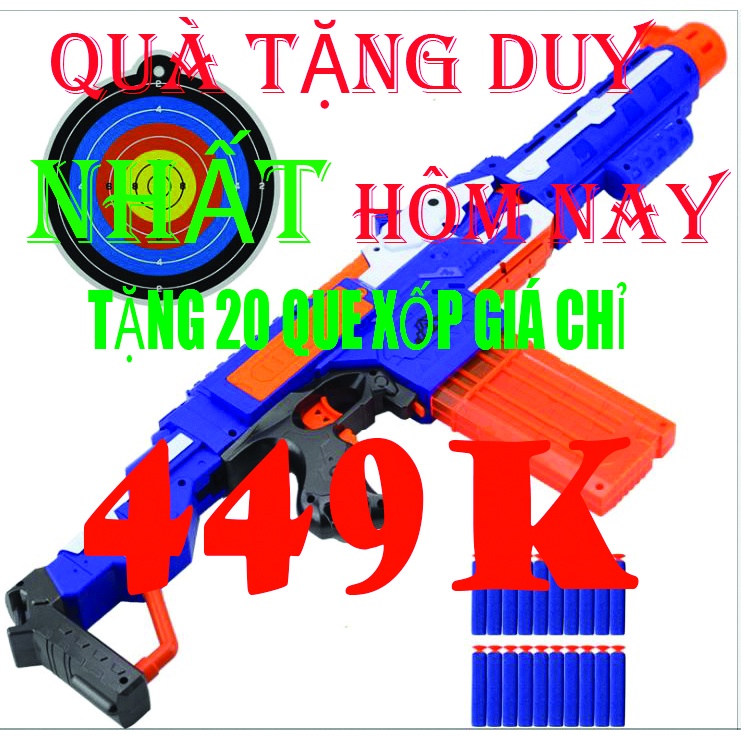 Đồ chơi trẻ em sung nerf băn đan xốp A11 tặng kèm pin và 20 que xốp hàng loại A(A11)