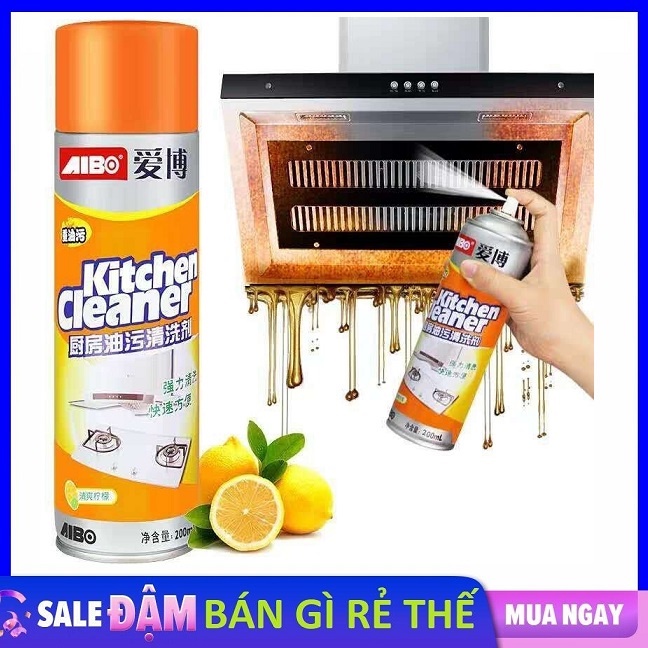 Chai xịt bọt tuyết tẩy rửa siêu sạch Kitchen Cleaner nhà bếp 500ml tẩy sạch không gian bếp của bạn