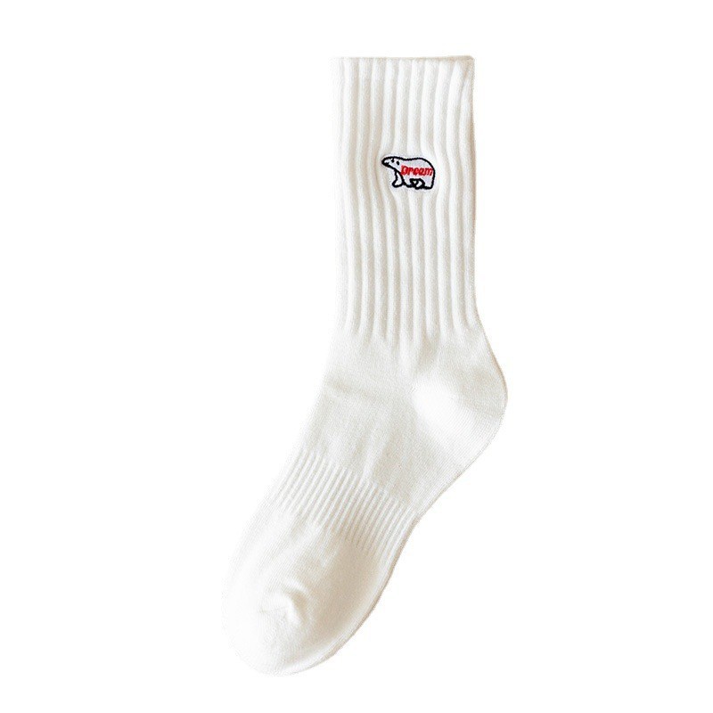 Vớ Human Made cotton thêu họa tiết hoạt hình phong cách Nhật Bản cổ điển thời trang đường phố