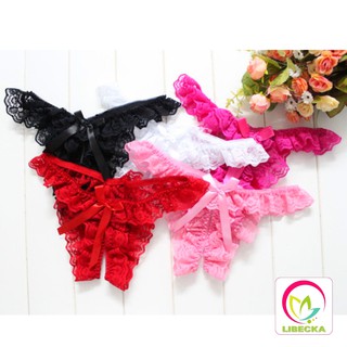 Quần lót nữ lọt khe dễ thương Ren Hàn Quốc xuyên thấu dây xẻ đáy đẹp cao cấp Sexy gợi cảm quyến rũ LIBECKA QLK06