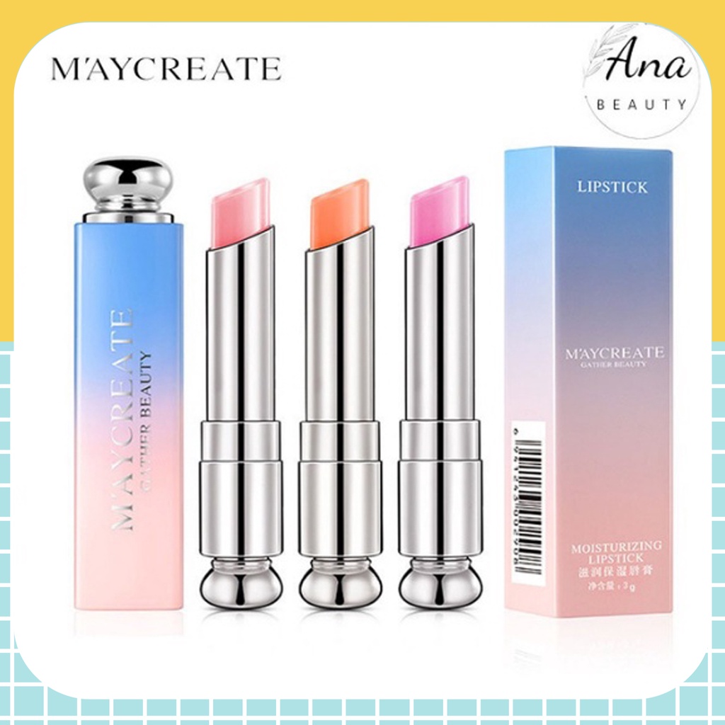 Son dưỡng môi MAYCREATE đổi màu theo thời gian, son dưỡng môi hàng nội địa Trung