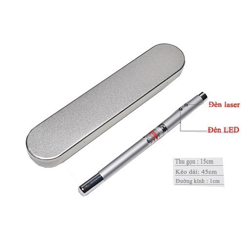 Bút trình chiếu, chỉ bản đồ lazer, thuyết trình giảng dậy, thân hợp kim, Deli 3933 - vpp Diệp Lạc