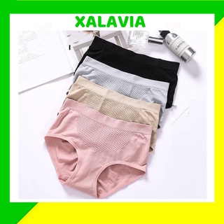 Quần lót nữ cotton cạp cao co giãn 4 chiều freesize có túi, quan lot nu cotton cap cao co gian 4 chieu freesize