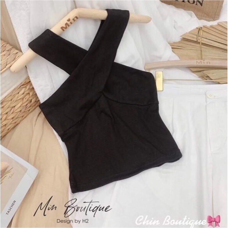 [RẺ VÔ ĐỊCH] Áo Chéo Ngực Trễ Vai Siêu Hot, Thun 2S Chéo Ngực