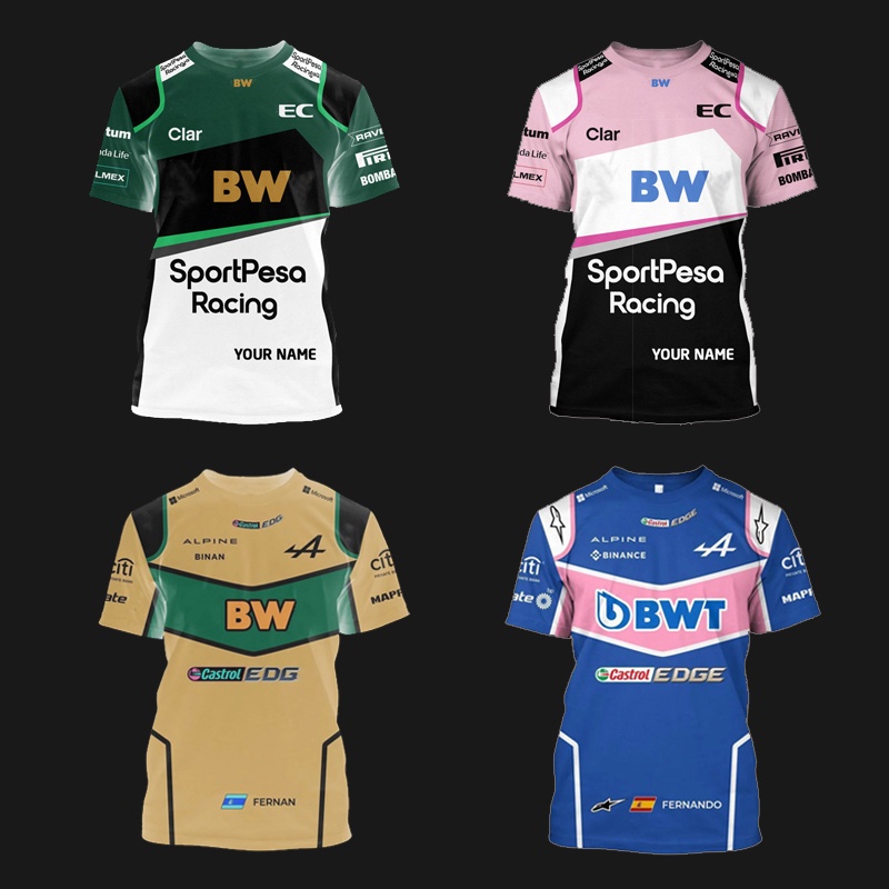 Áo Thun Thể Thao Nam Cổ Thuyền Alpine F1 Thời Trang 2022