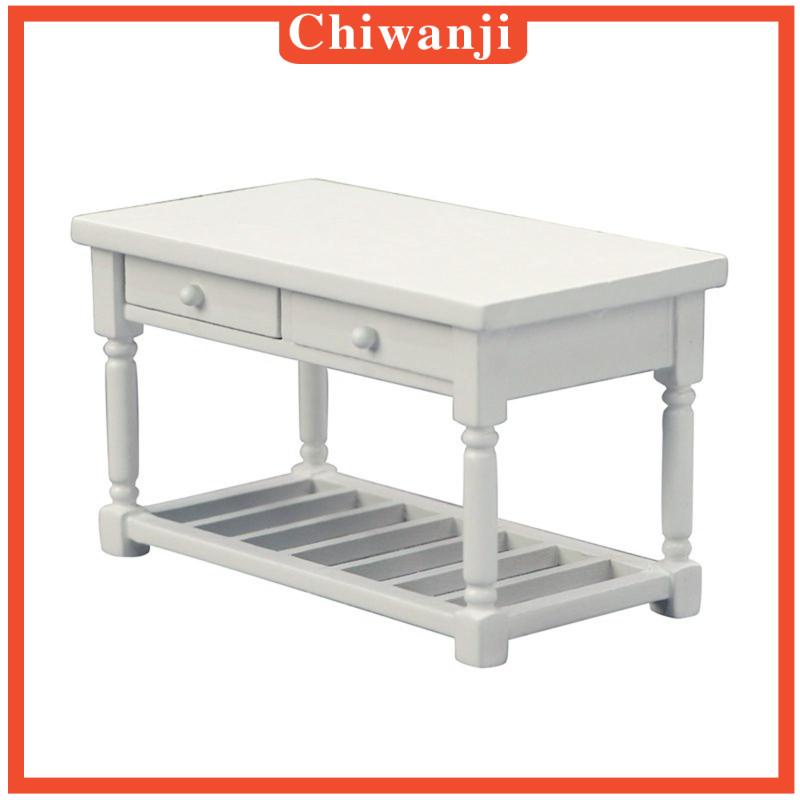 Mô hình bàn gỗ mini tỉ lệ 1/12 trang trí nhà búp bê