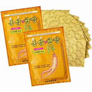 Combo 2 gói cao dán hồng sâm Himena Hàn Quốc (20 miếng), cao dán hồng sâm lạnh, miếng dán hồng sâm, PP Sâm Yến 3A