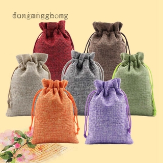 Túi Đựng Trang Sức Bằng Vải Lanh Có Dây Rút Phong Cách Giáng Sinh