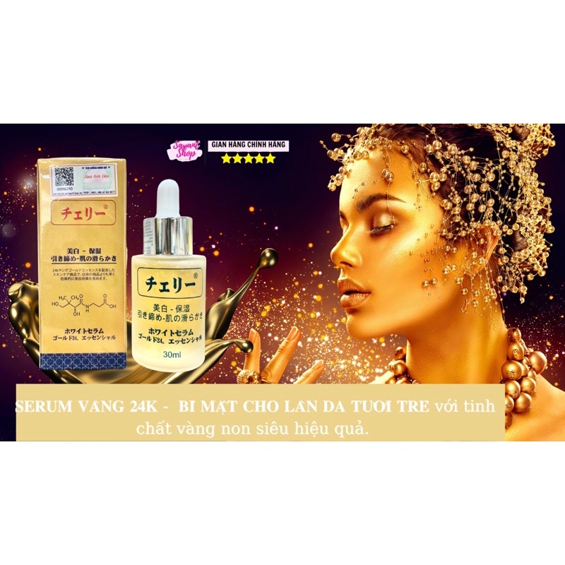 SERUM HOA ANH ĐÀO NHẬT BẢN VÀNG NON 24K TRẺ HOÁ DA 30ml