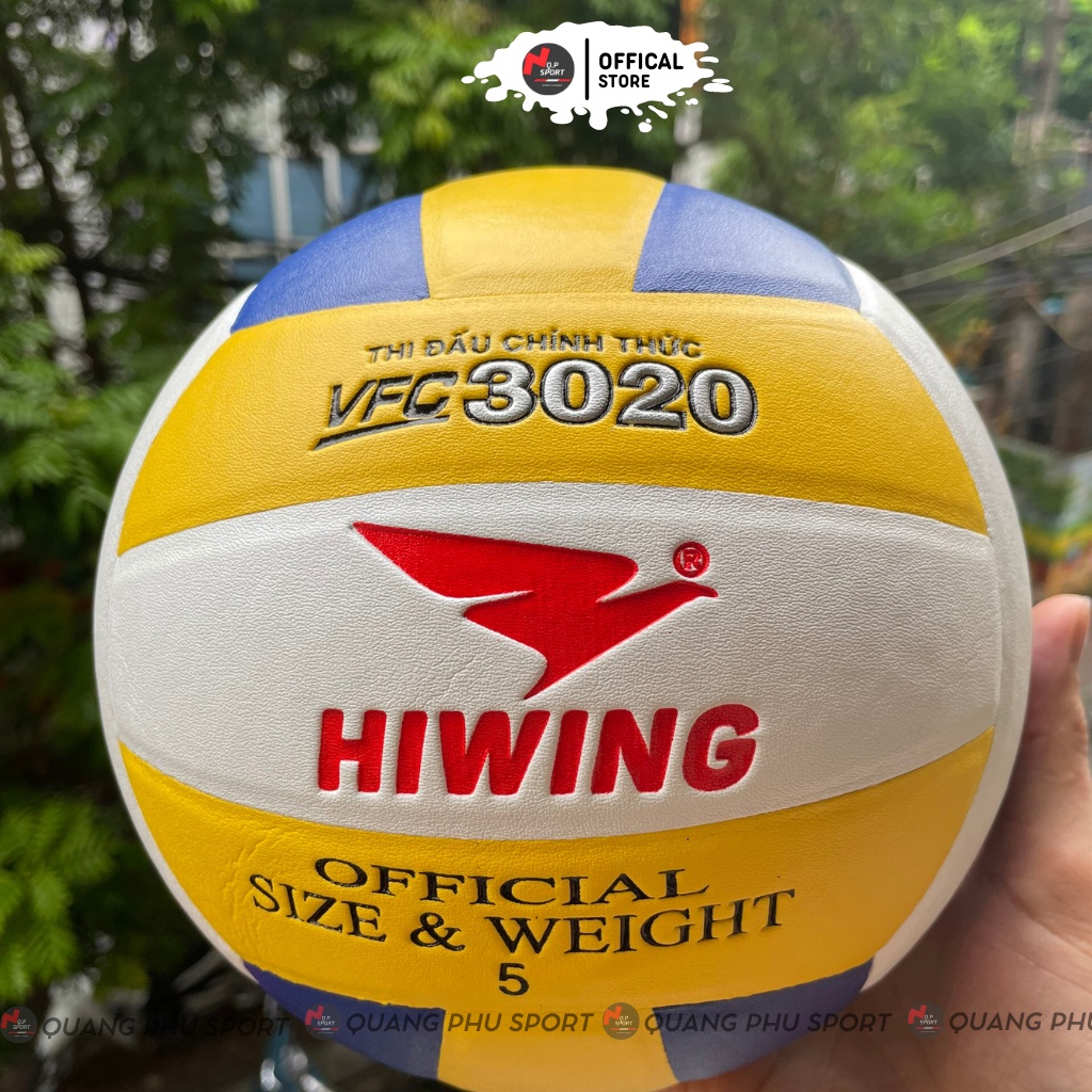 Quả Bóng Chuyền Da Hiwing Tiêu Chuẩn Thi Đấu Size 5 Cao Cấp Giá Rẻ_Tặng Kim+ Lưới