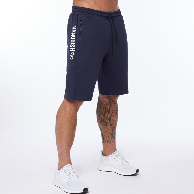 Quần Short Cotton Có Khóa Kéo Thoải Mái Phong Cách Thể Thao M-3XL Cho Nam