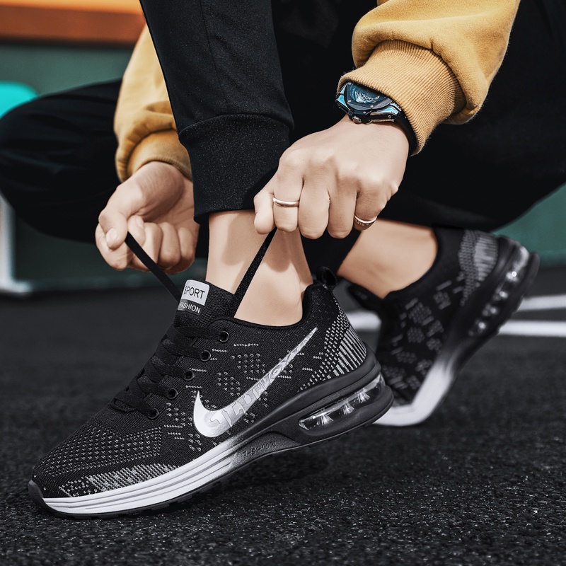 Giày Thể Thao Chạy Bộ Đệm Khí Thời Trang Nam Nữ Năng Động