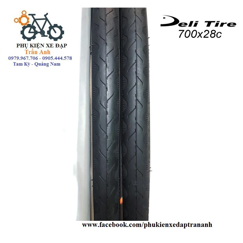 Cặp vỏ lốp xe đạp thể thao Deli Tire S601 700x28c - 2 chiếc