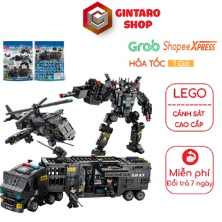 Đồ chơi lắp ráp cảnh sát đặc nhiệm lele brother 8577 , bộ ghép hình cảnh sát đặc nhiệm cho bé gintaro shop