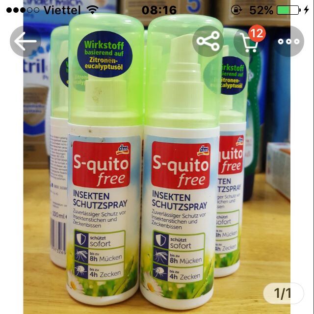 Xịt Chống Muỗi và Côn Trùng Đốt S quito-Free