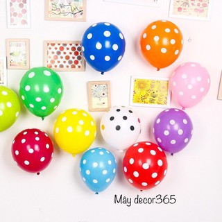 Sét 10 quả  trang trí tiệc sinh nhật bóng bay chấm bi  ,trang trí tiệc ngoài trời , 8/3, khai giảng .